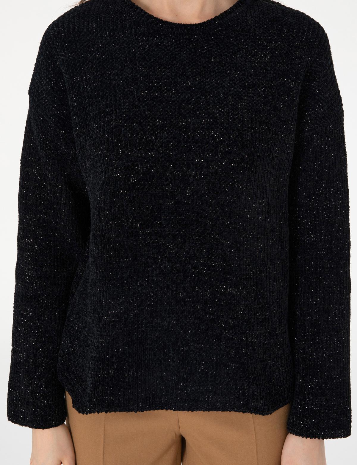 Siyah Oversize Kazak - 50290610010