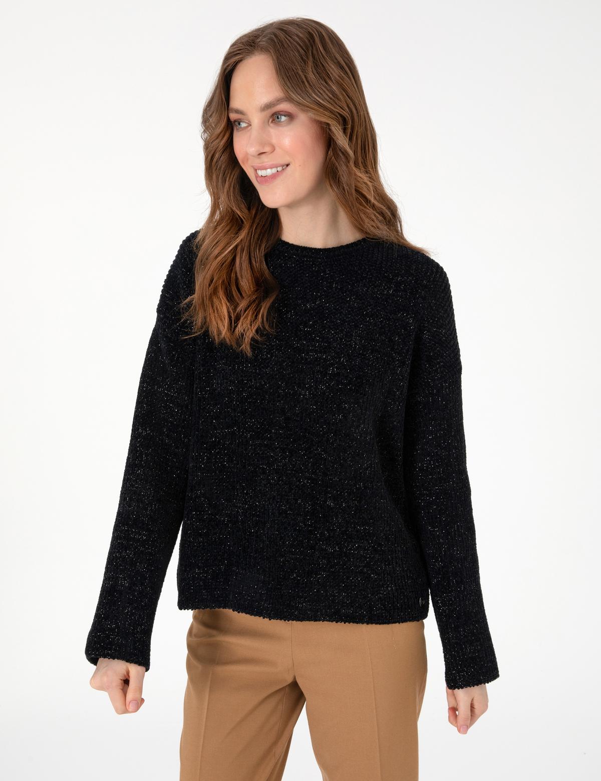 Siyah Oversize Kazak - 50290610010