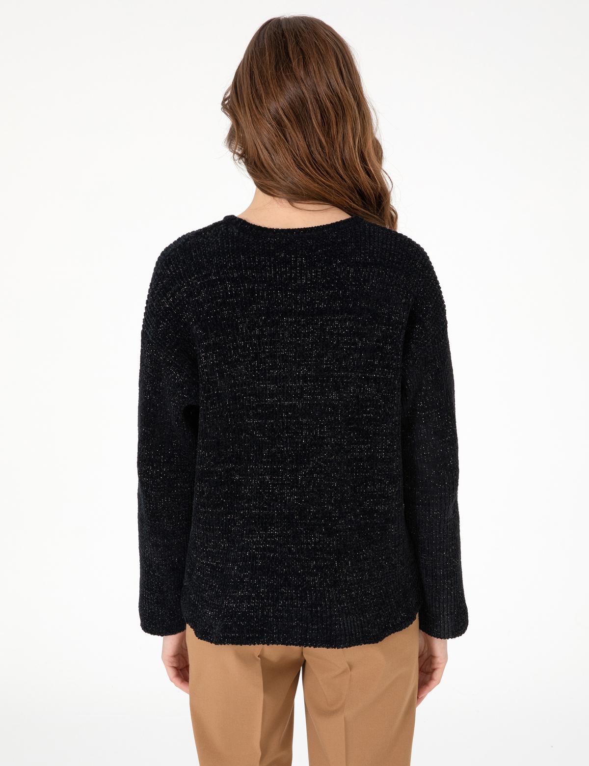 Siyah Oversize Kazak - 50290610010