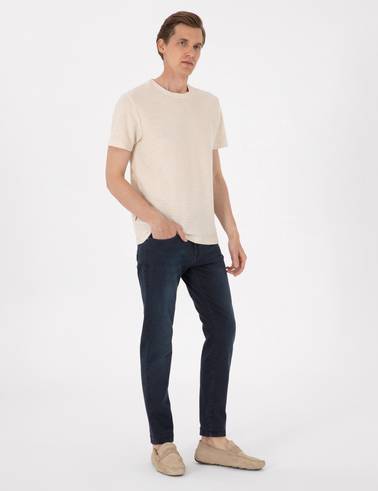 Koyu Lacivert Slim Fit Jean Pantolon