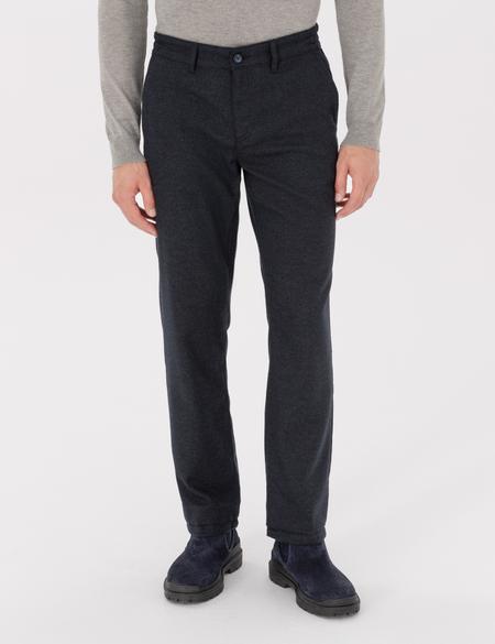 Lacivert Regular Fit Beli Lastikli Kanvas Pantolon - 50317282048