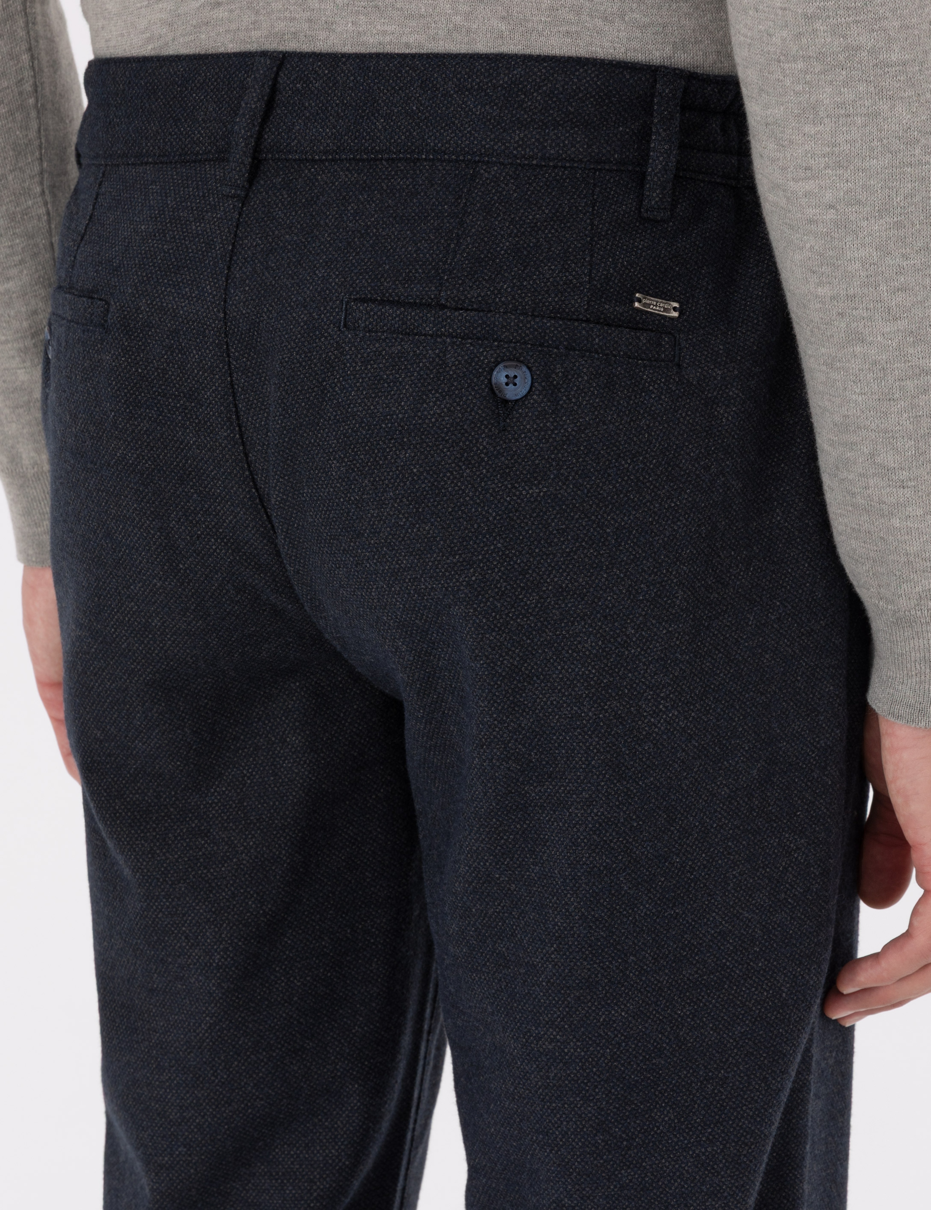 Lacivert Regular Fit Beli Lastikli Kanvas Pantolon - Image 6