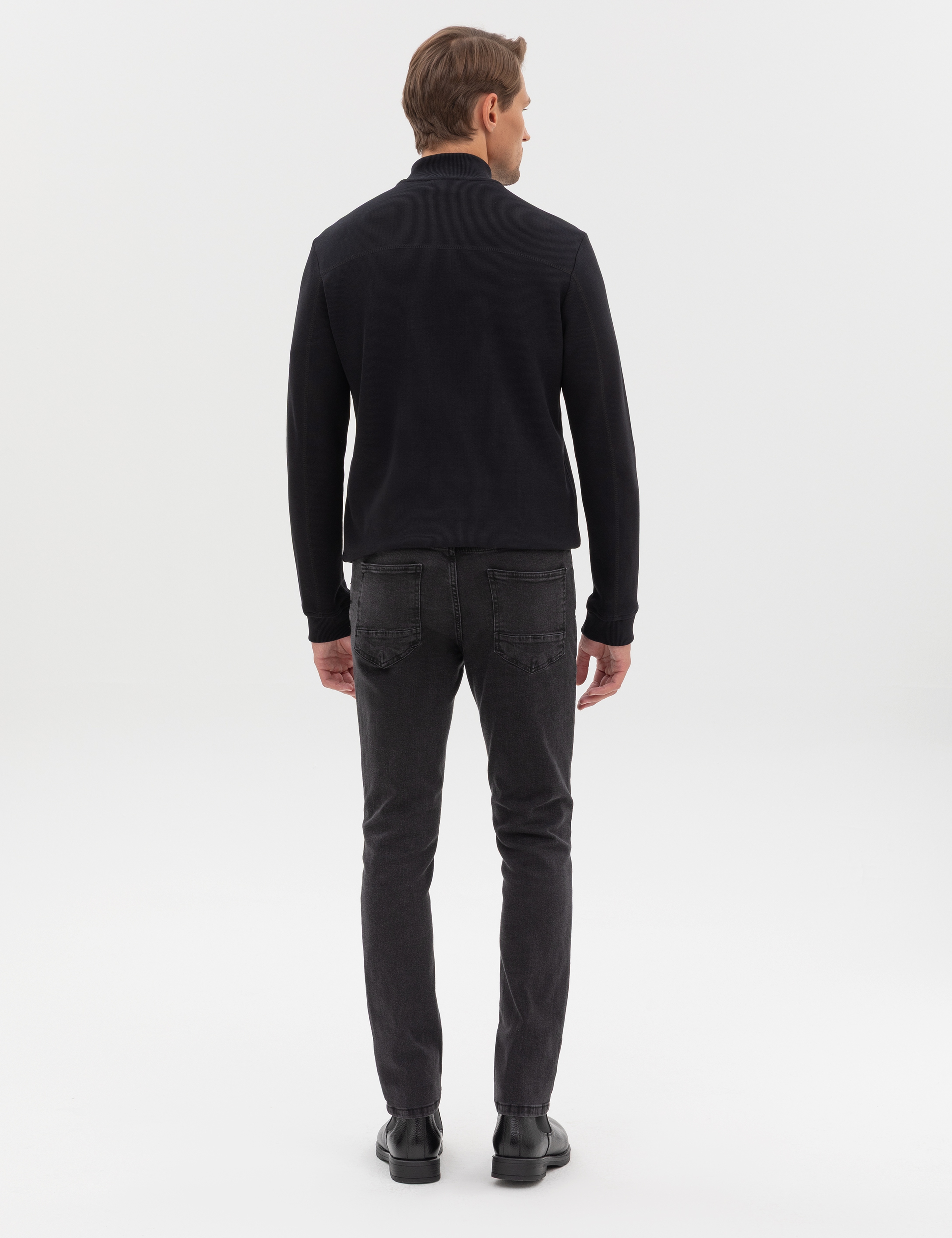 Gri Slim Fit Jean Pantolon - Image 4