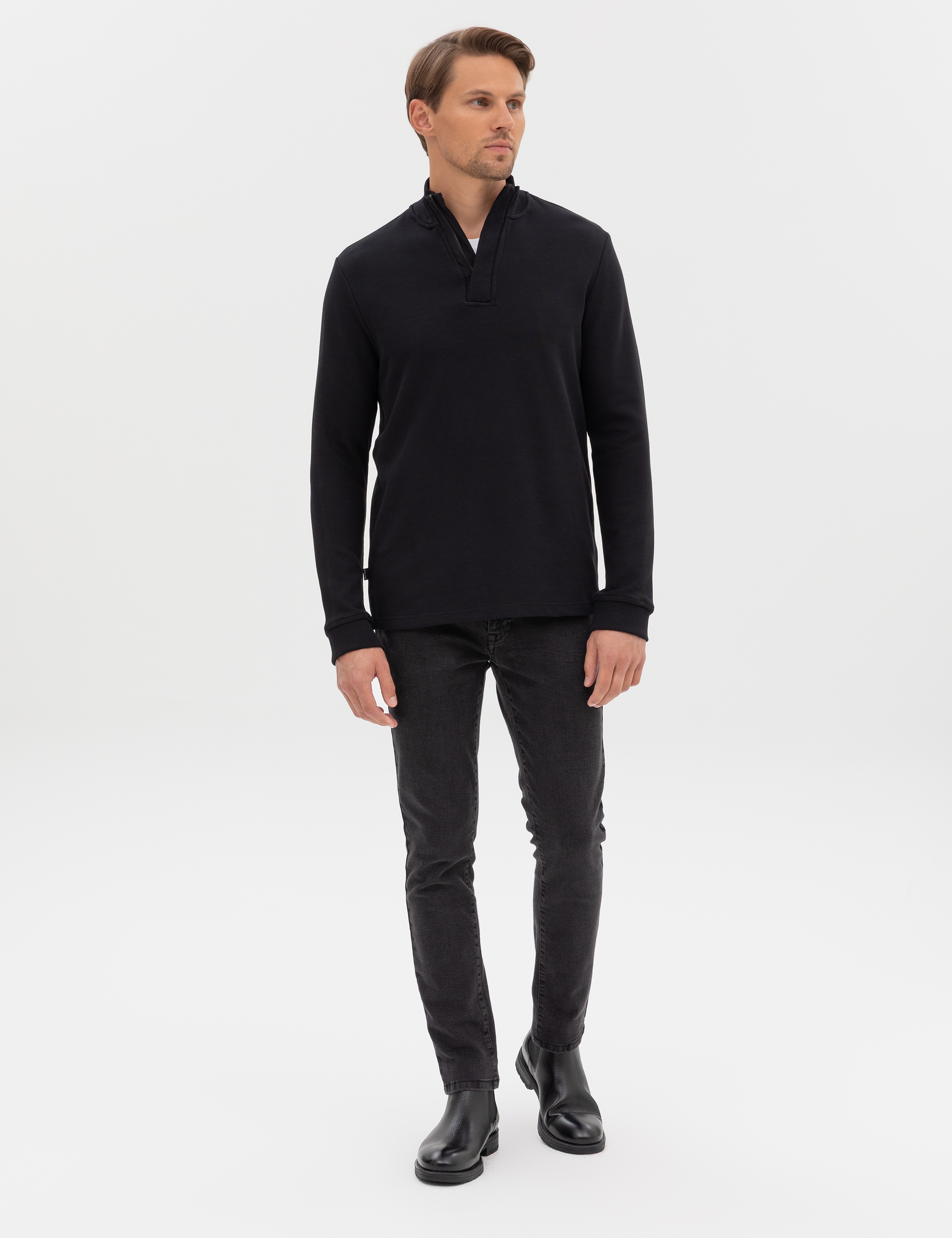 Gri Slim Fit Jean Pantolon - Image 3