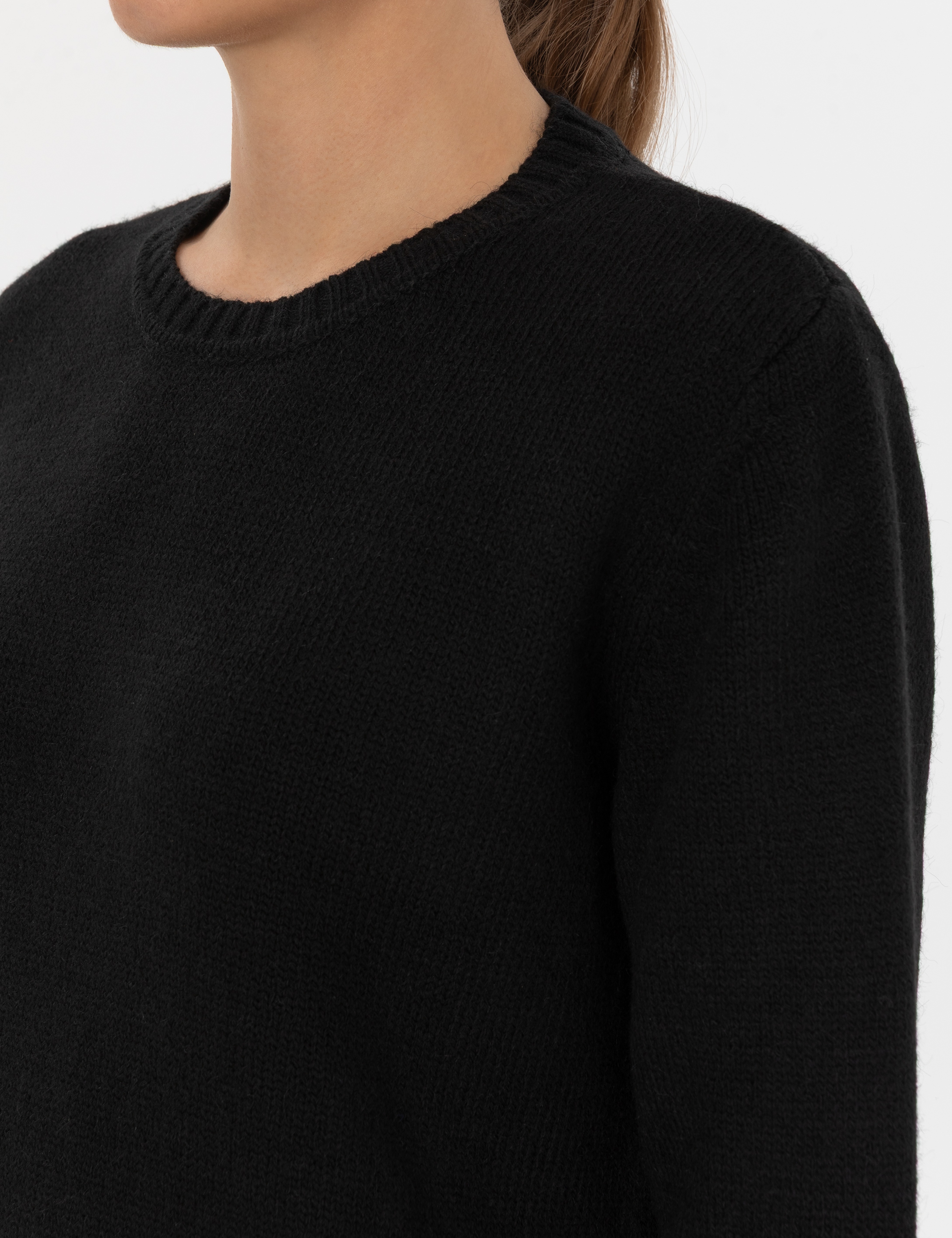 Siyah Comfort Fit Kazak - Image 7