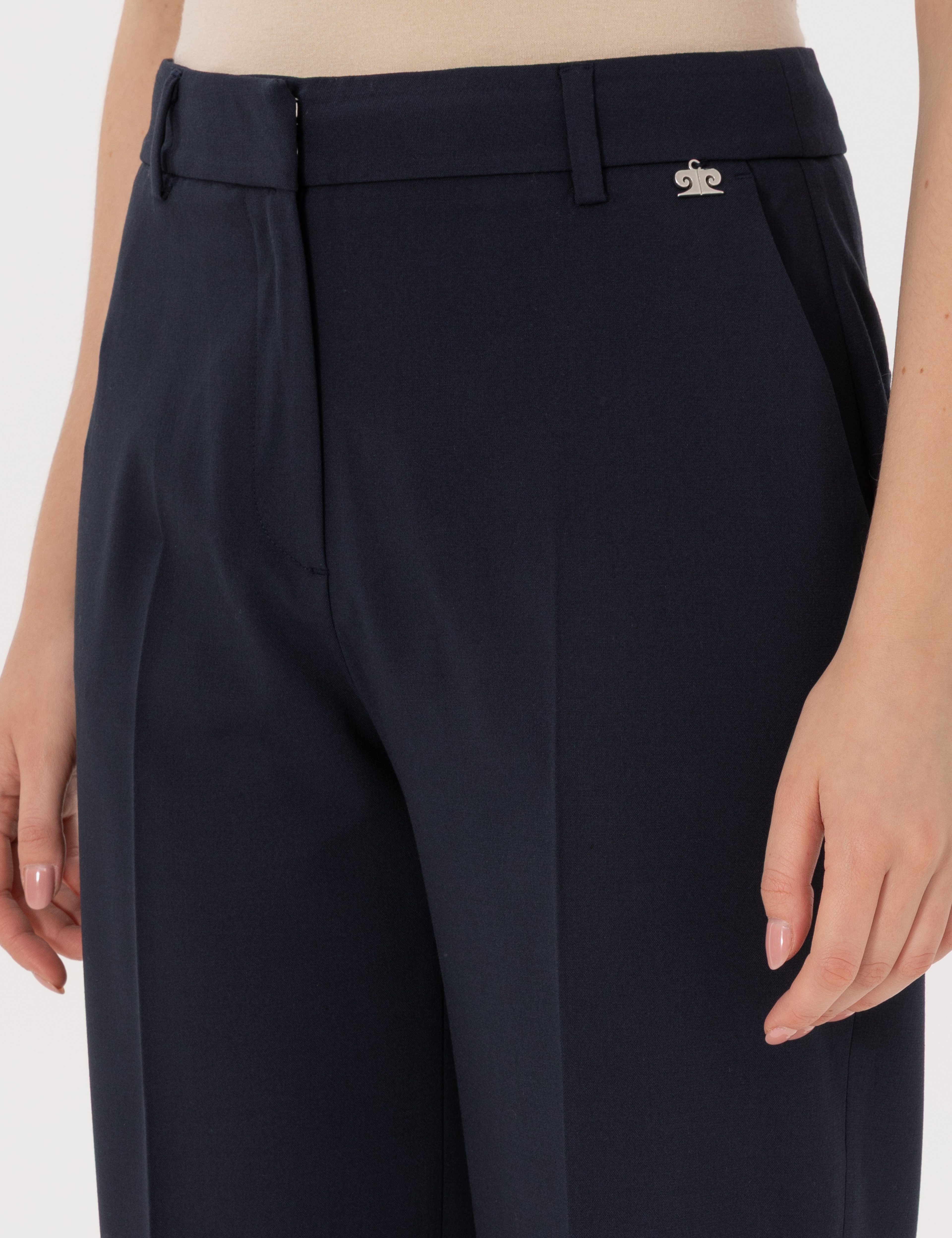 Lacivert Straight Fit Kumaş Pantolon - Image 5