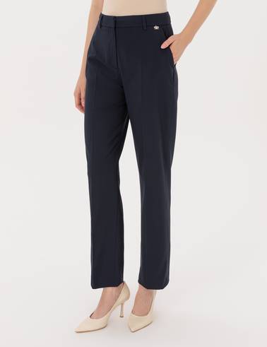 Lacivert Straight Fit Kumaş Pantolon