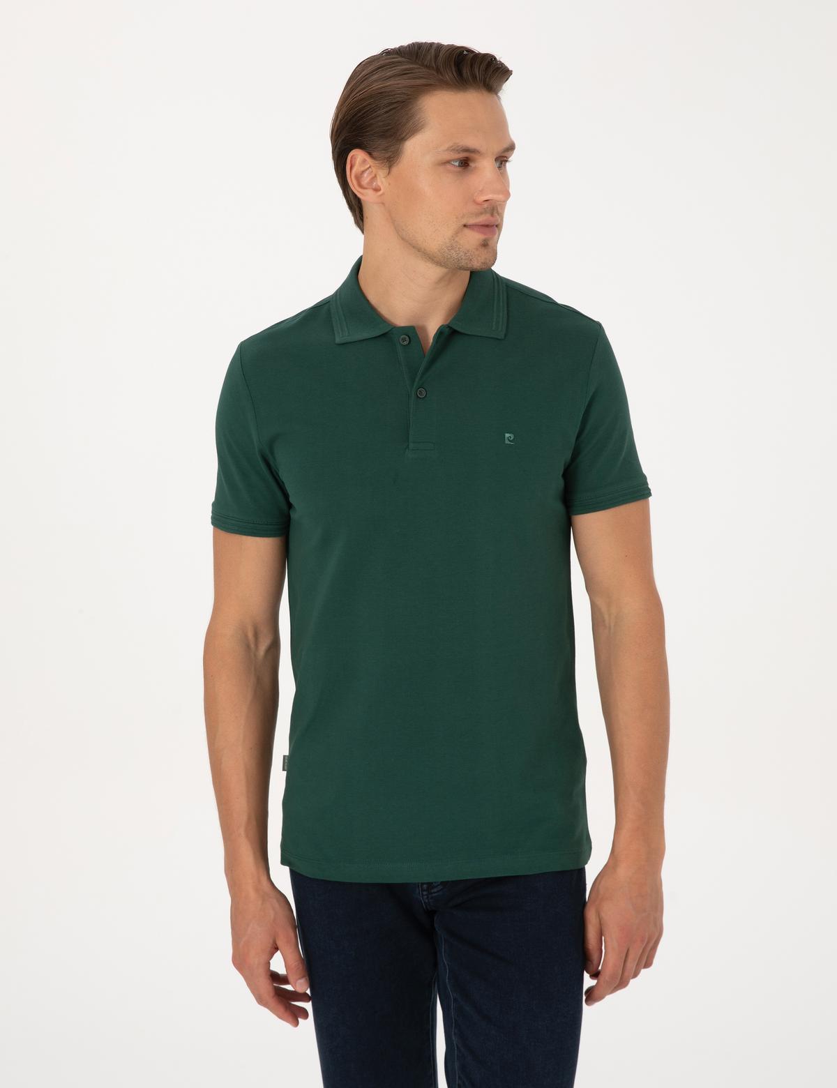 Koyu Yeşil Slim Fit Basic Tişört