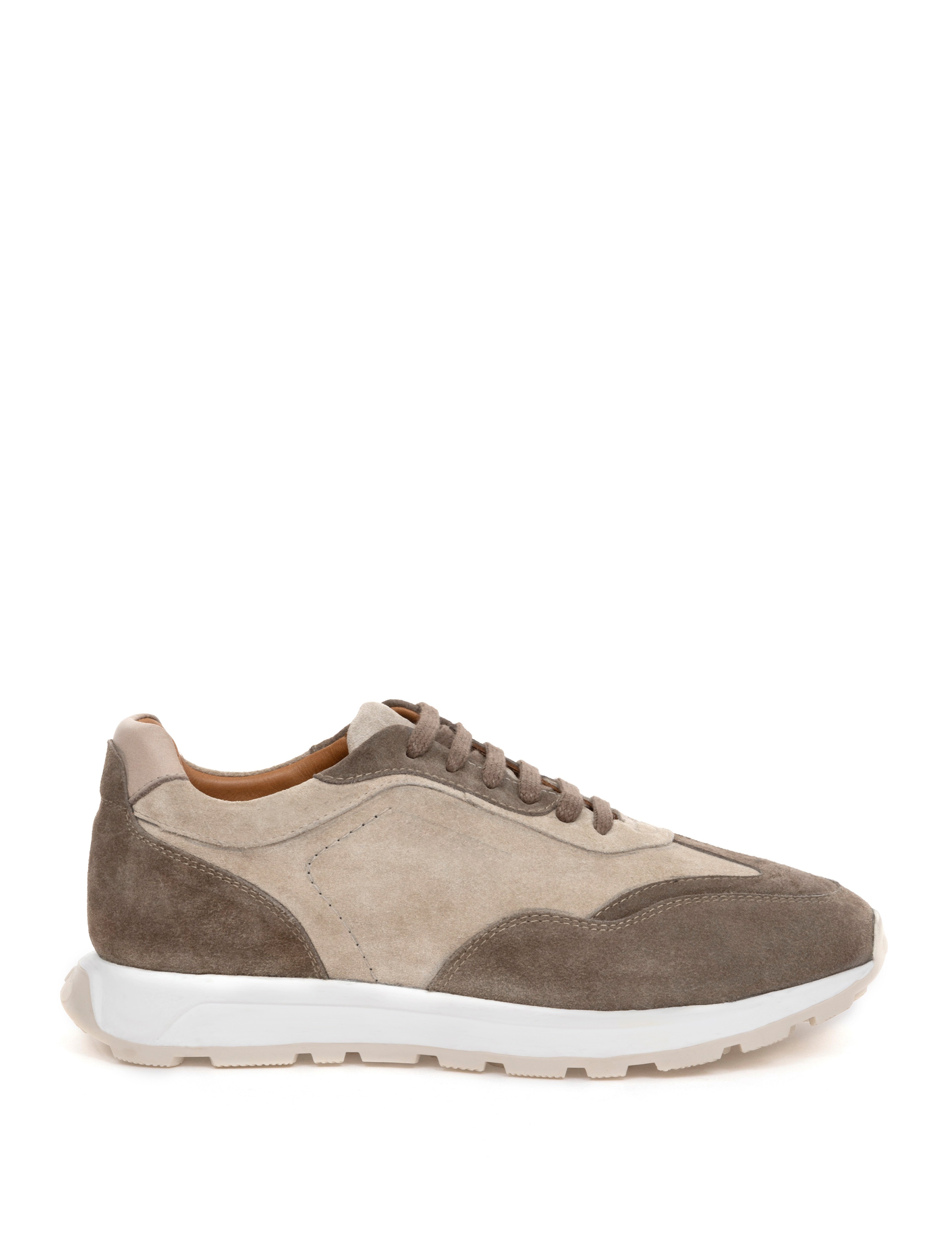 Bej %100 Deri Sneaker