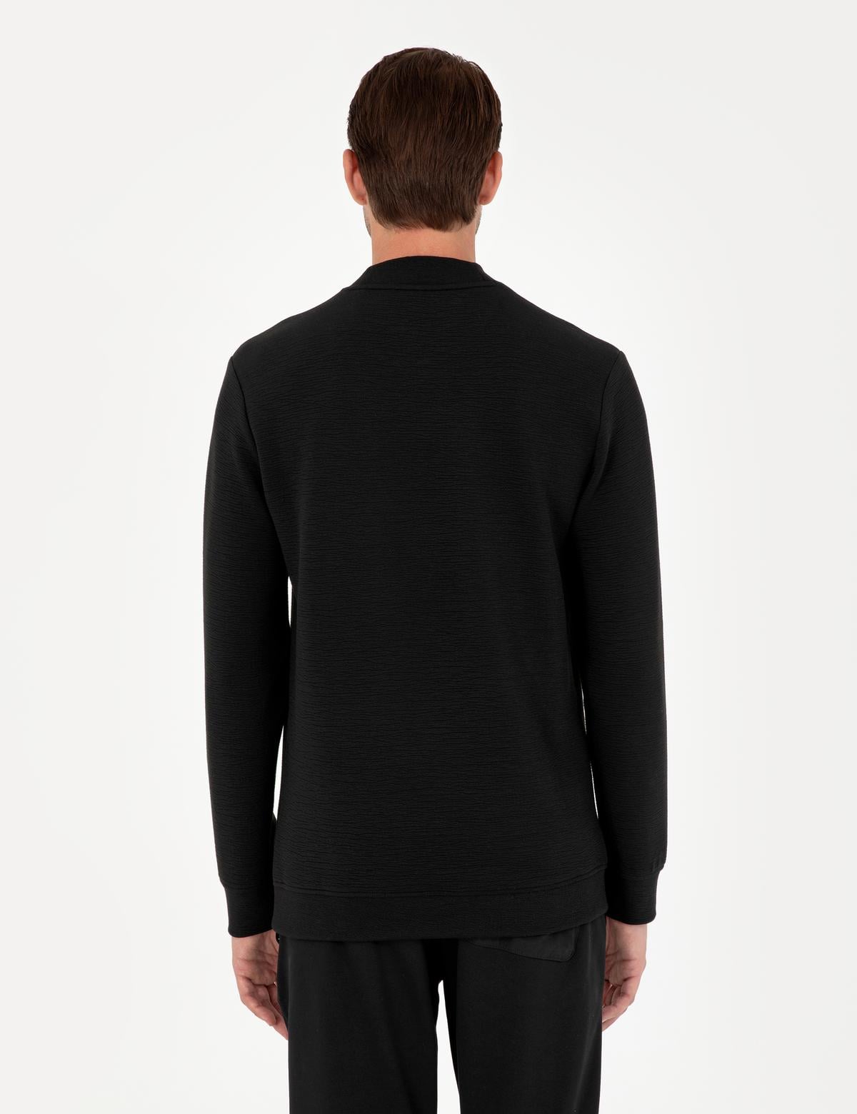 Siyah Regular Fit Sweatshirt - 50293256013