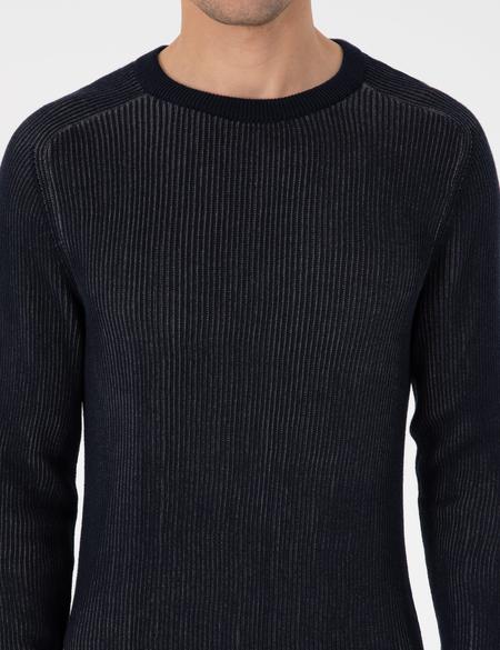 Lacivert Slim Fit Bisiklet Yaka Triko Kazak - 50297117019