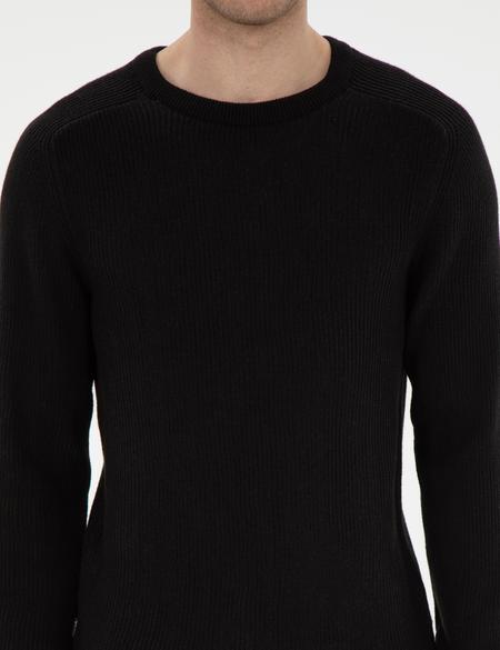 Siyah Slim Fit Bisiklet Yaka Triko Kazak - 50297117001