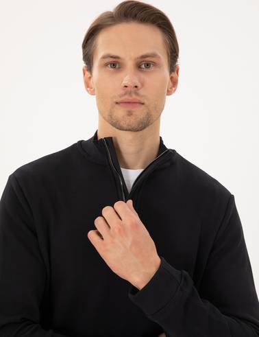 Siyah Regular Fit Sweatshirt