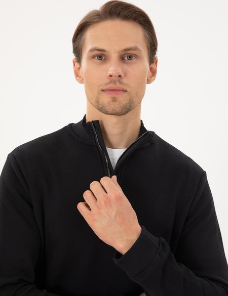 Siyah Regular Fit Sweatshirt - 50296505002