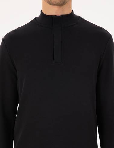 Siyah Regular Fit Sweatshirt