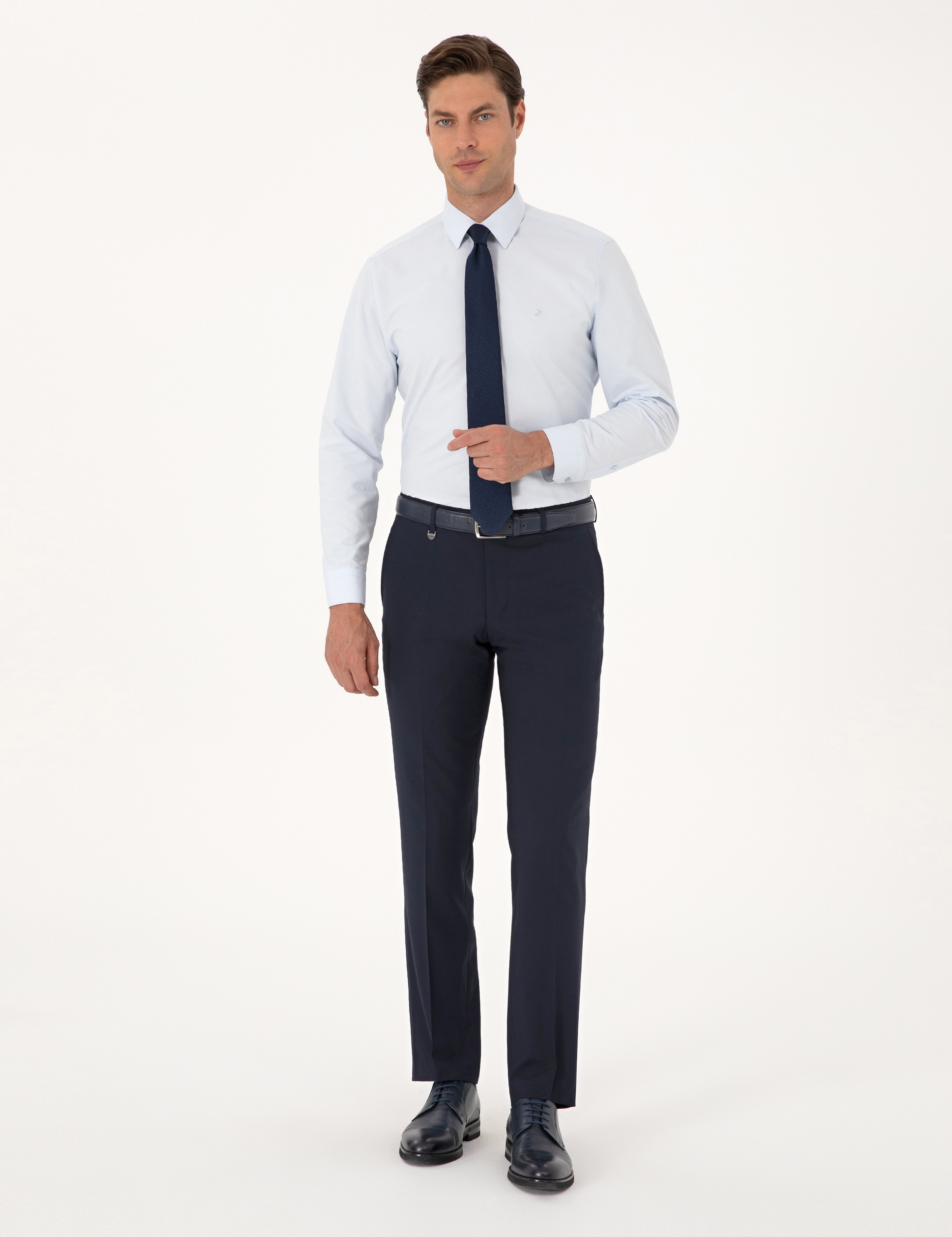 Lacivert Slim Fit Kumaş Pantolon - Image 1