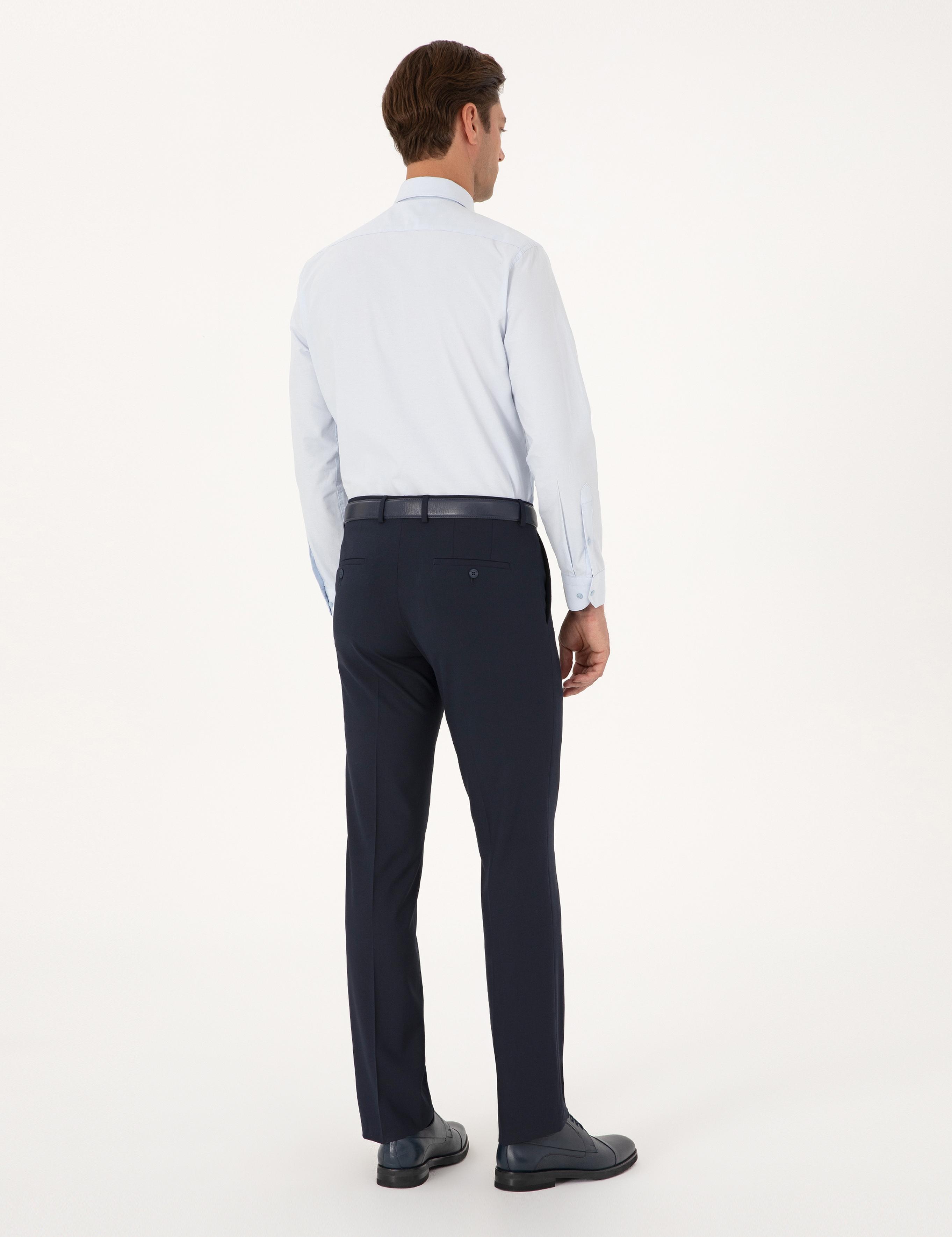 Lacivert Slim Fit Kumaş Pantolon
