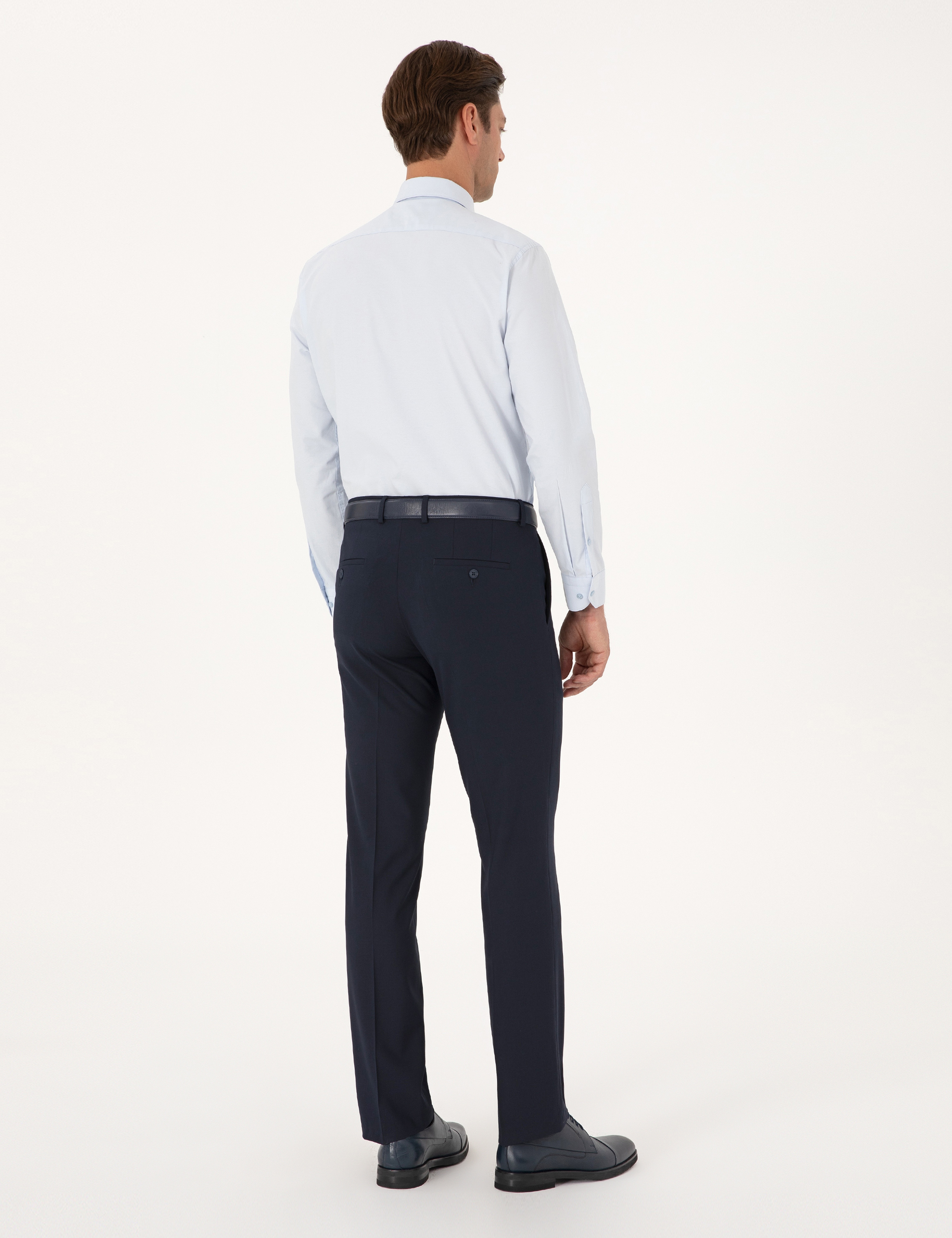 Lacivert Slim Fit Kumaş Pantolon - Image 4