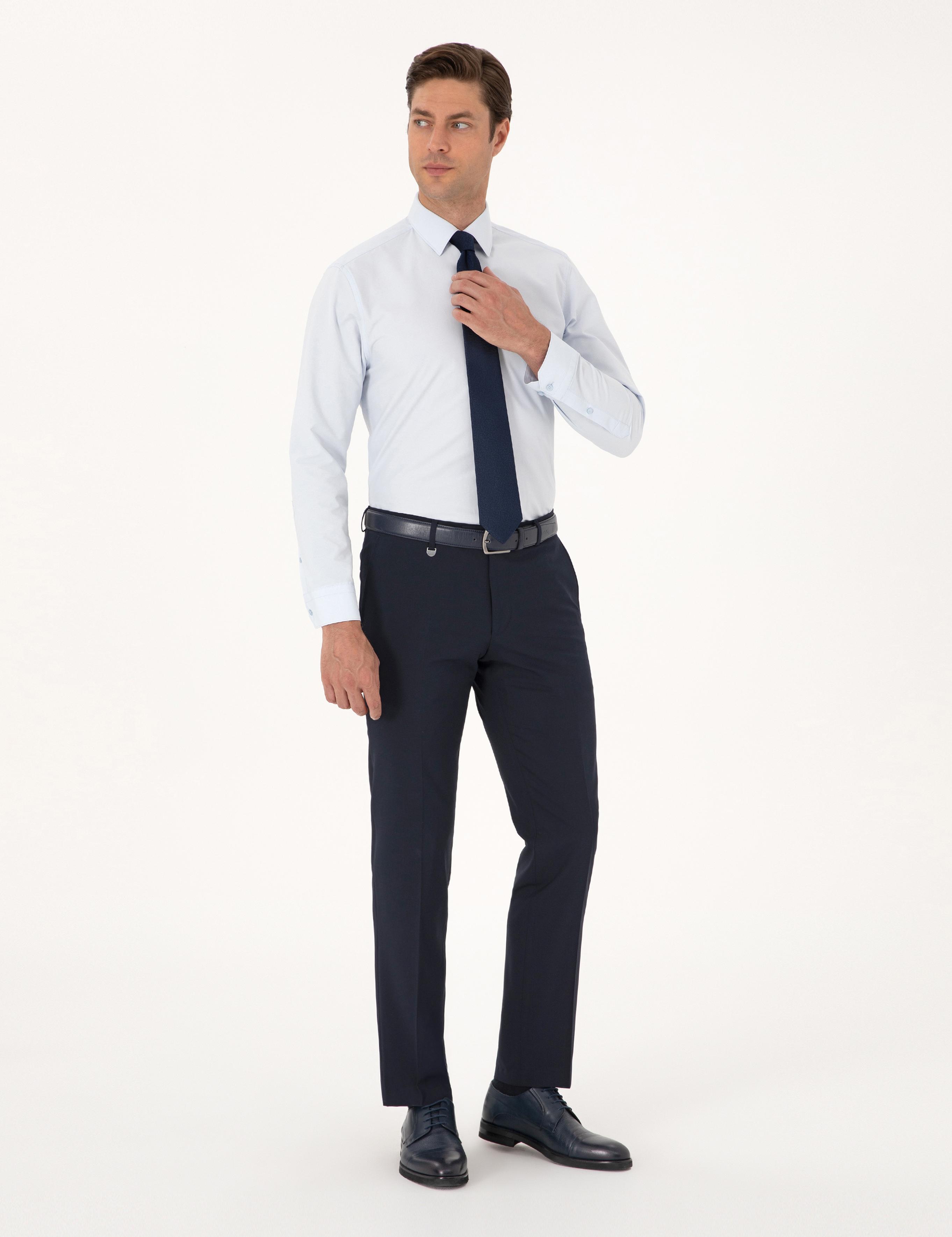 Lacivert Slim Fit Kumaş Pantolon