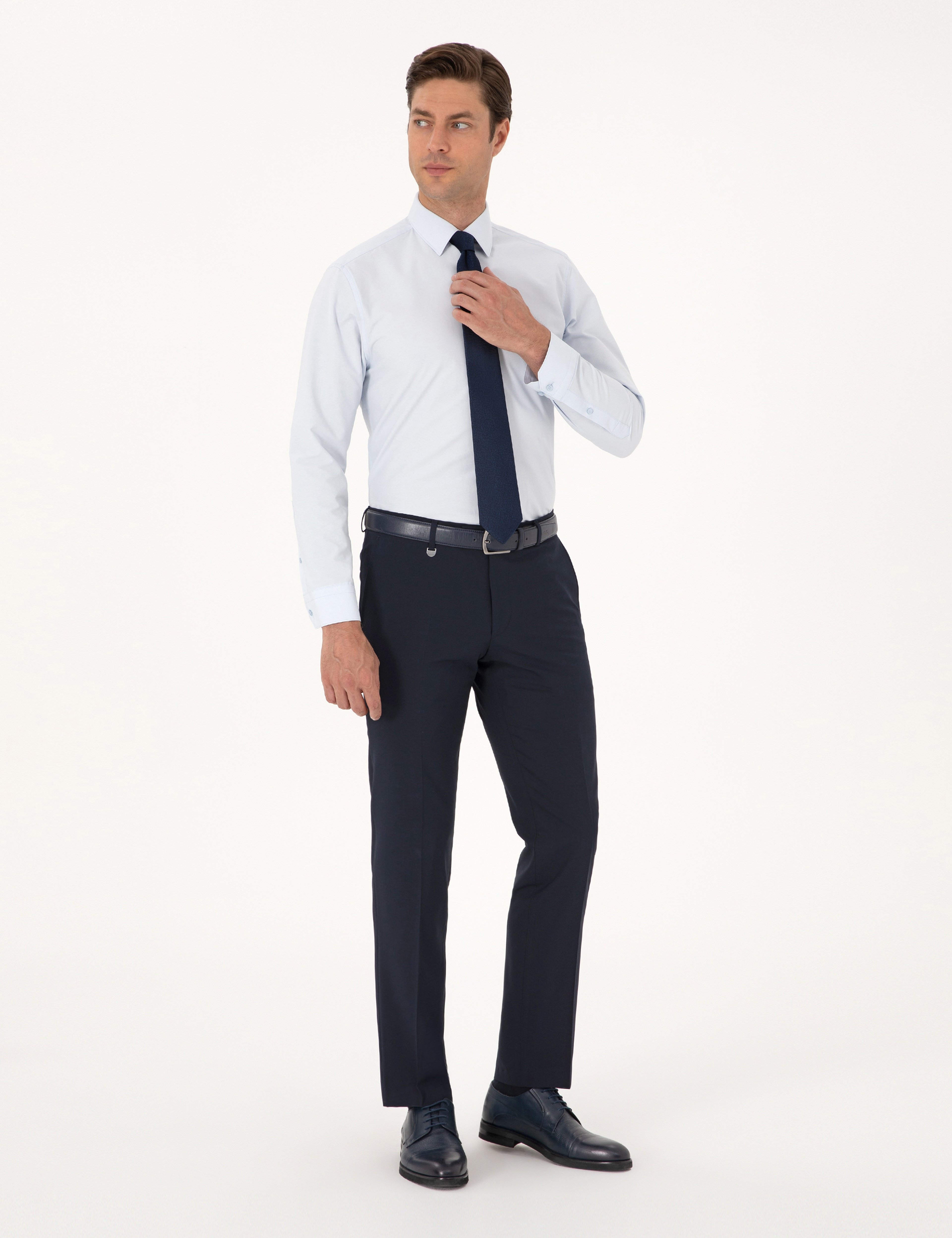 Lacivert Slim Fit Kumaş Pantolon - Image 3