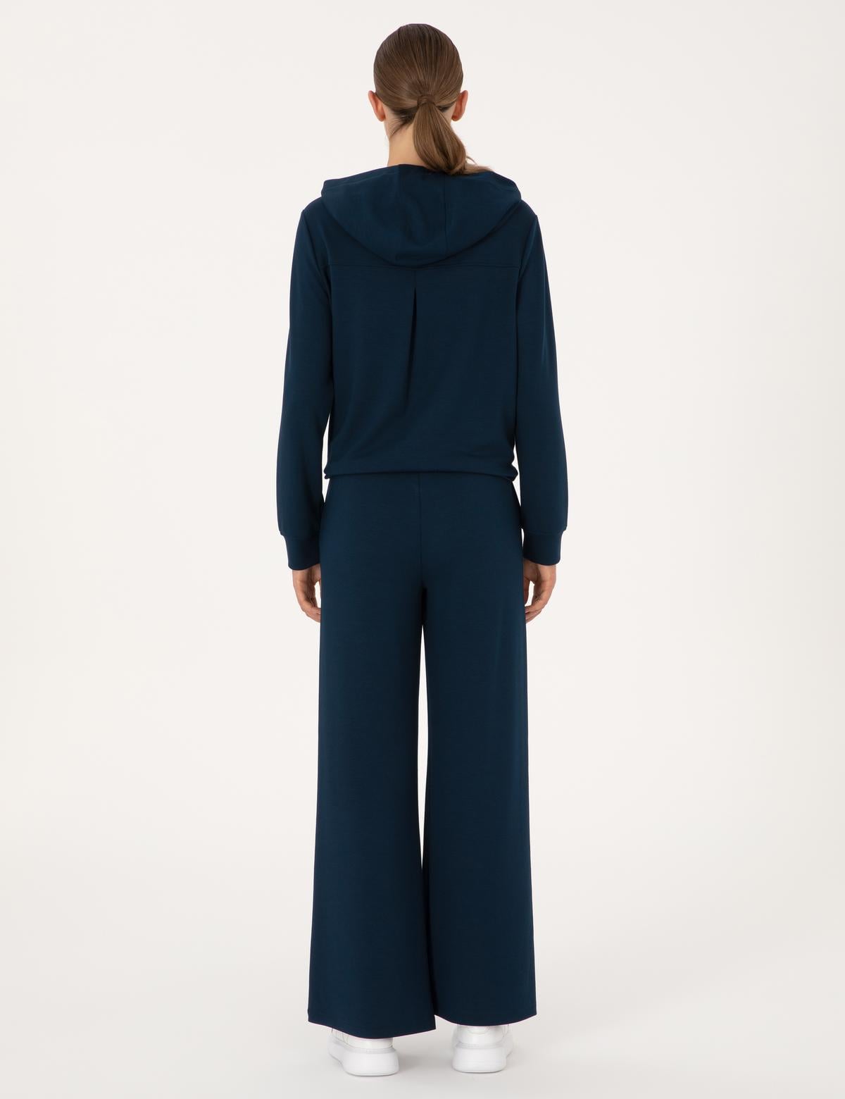 Lacivert Flare Fit Modal Karışımlı Eşofman Altı - 50314962014