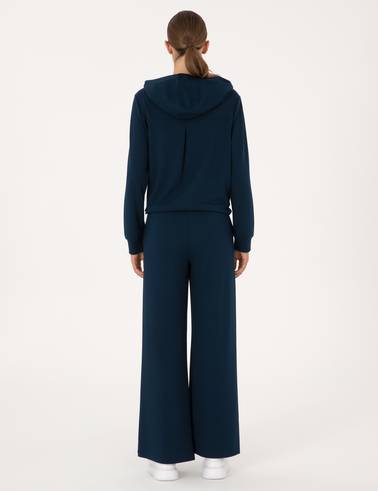 Lacivert Flare Fit Modal Karışımlı Eşofman Altı