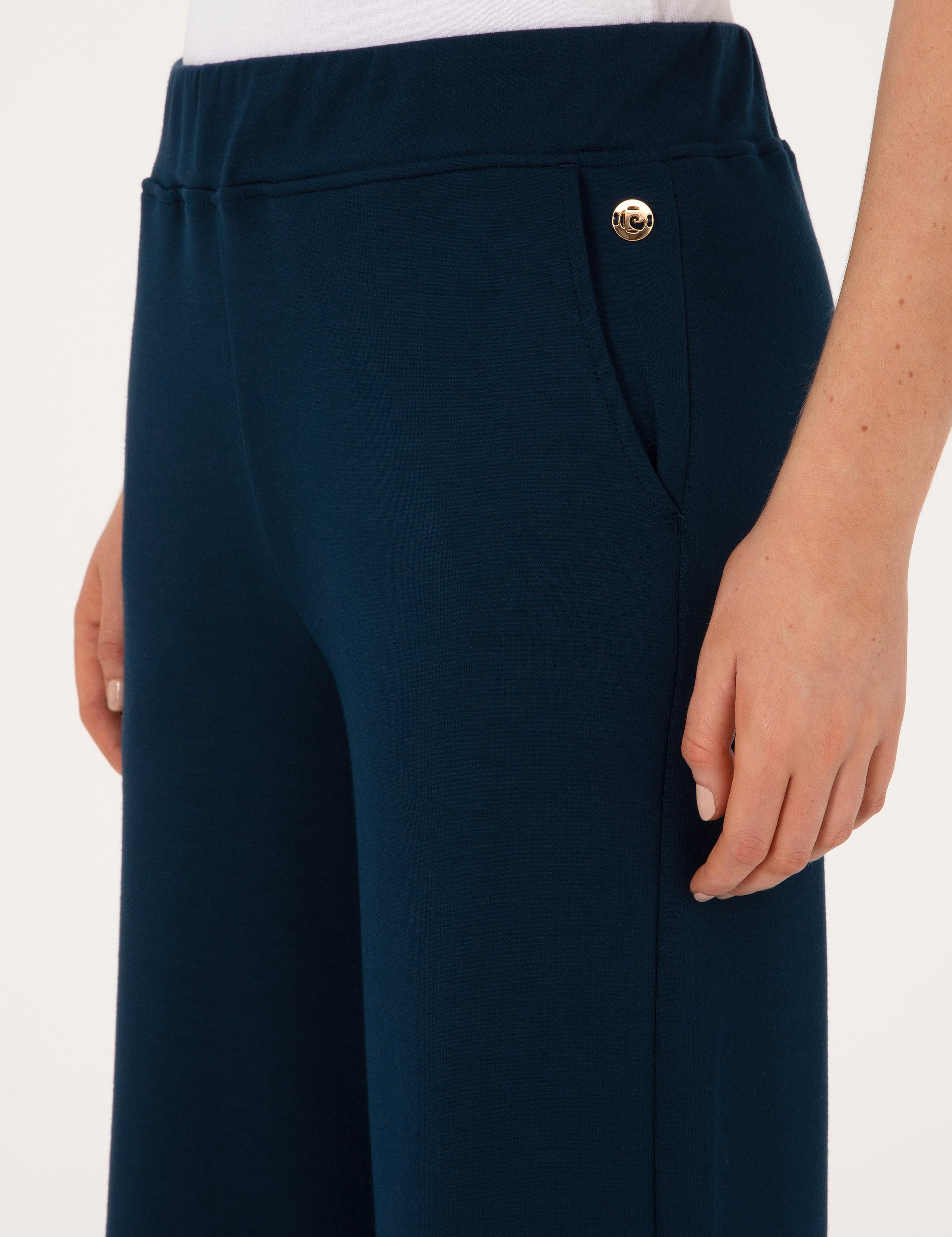 Lacivert Flare Fit Modal Karışımlı Eşofman Altı