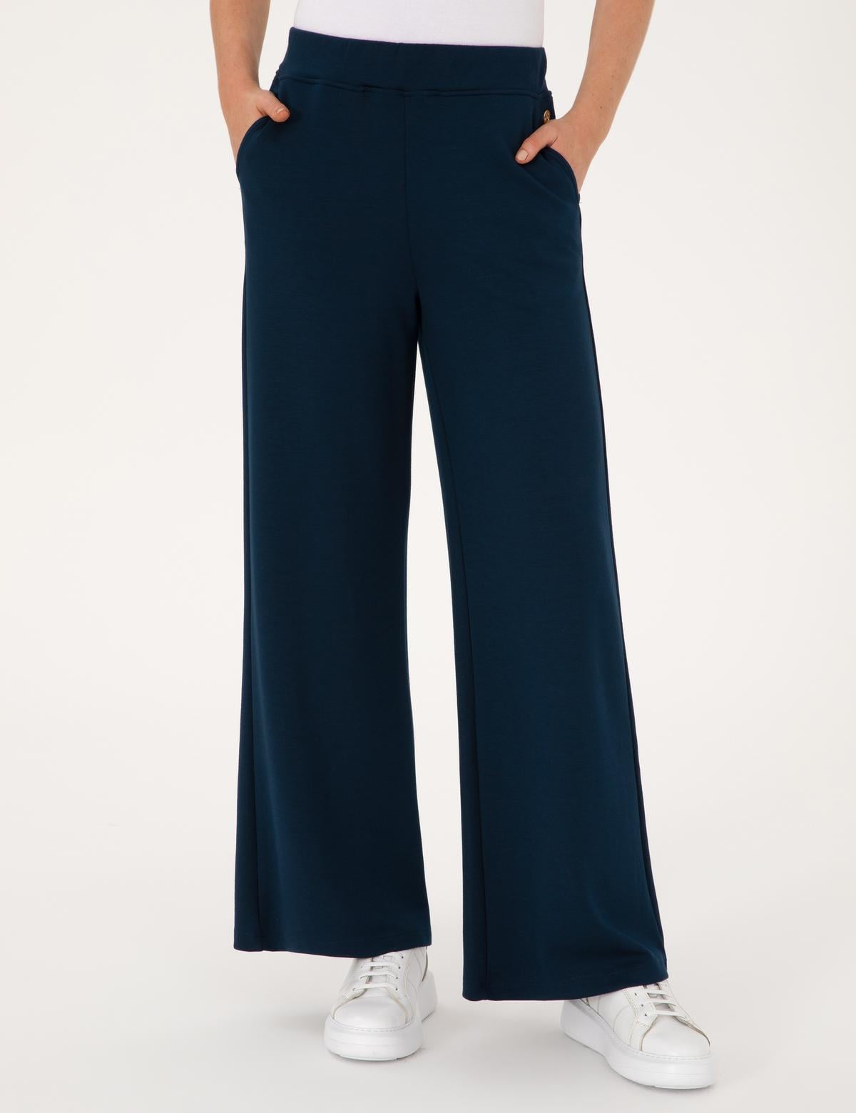 Lacivert Flare Fit Modal Karışımlı Eşofman Altı - 50314962014