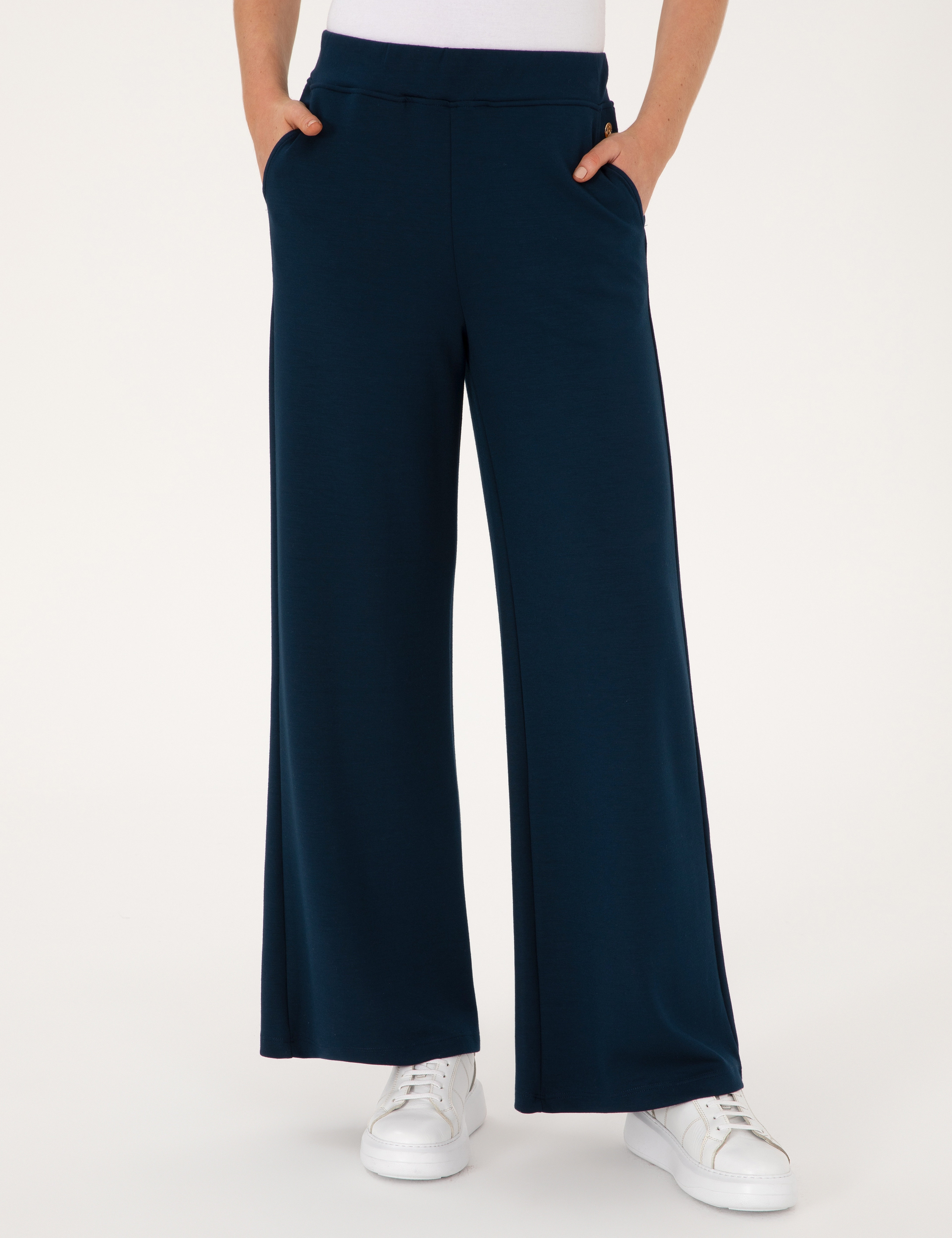 Lacivert Flare Fit Modal Karışımlı Eşofman Altı