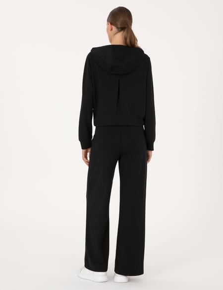 Siyah Flare Fit Modal Karışımlı Eşofman Altı - 50314962032