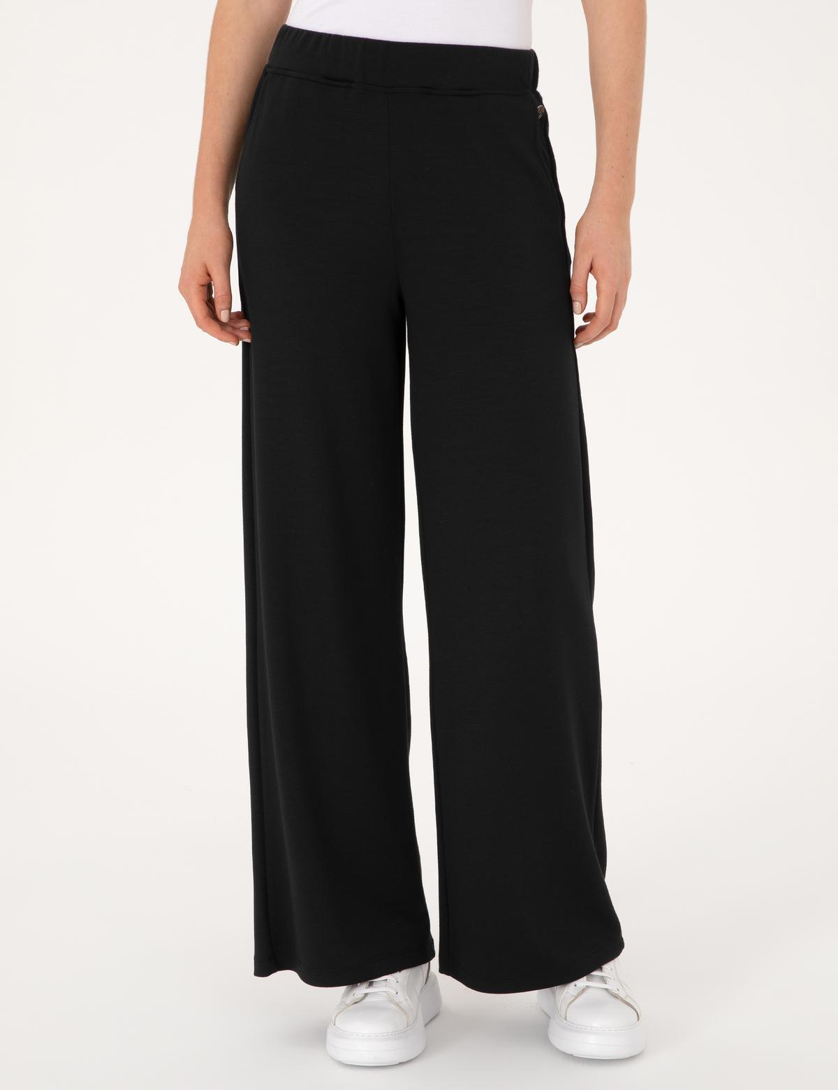 Siyah Flare Fit Modal Karışımlı Eşofman Altı - 50314962032