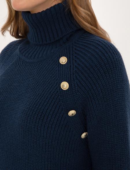 Lacivert Comfort Fit Balıkçı Yaka Kazak - 50310923007