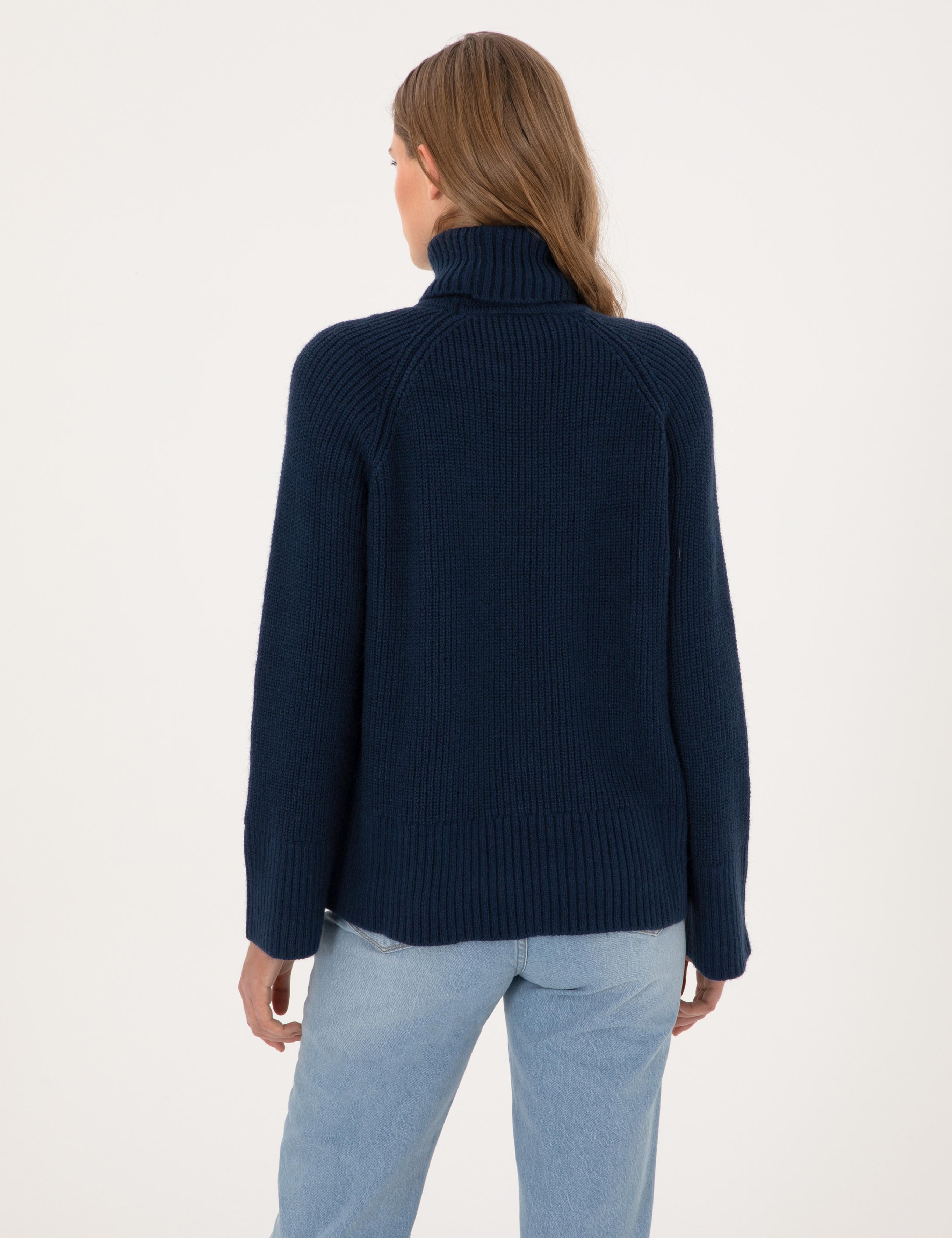 Lacivert Comfort Fit Balıkçı Yaka Kazak