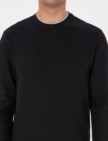 Siyah Regular Fit Sweatshirt