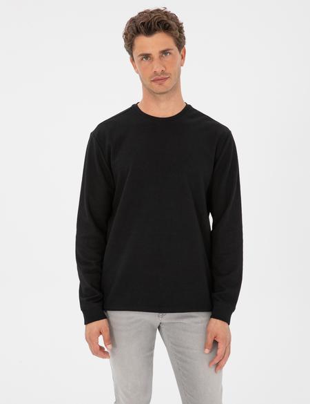 Siyah Regular Fit Sweatshirt - 50313944015