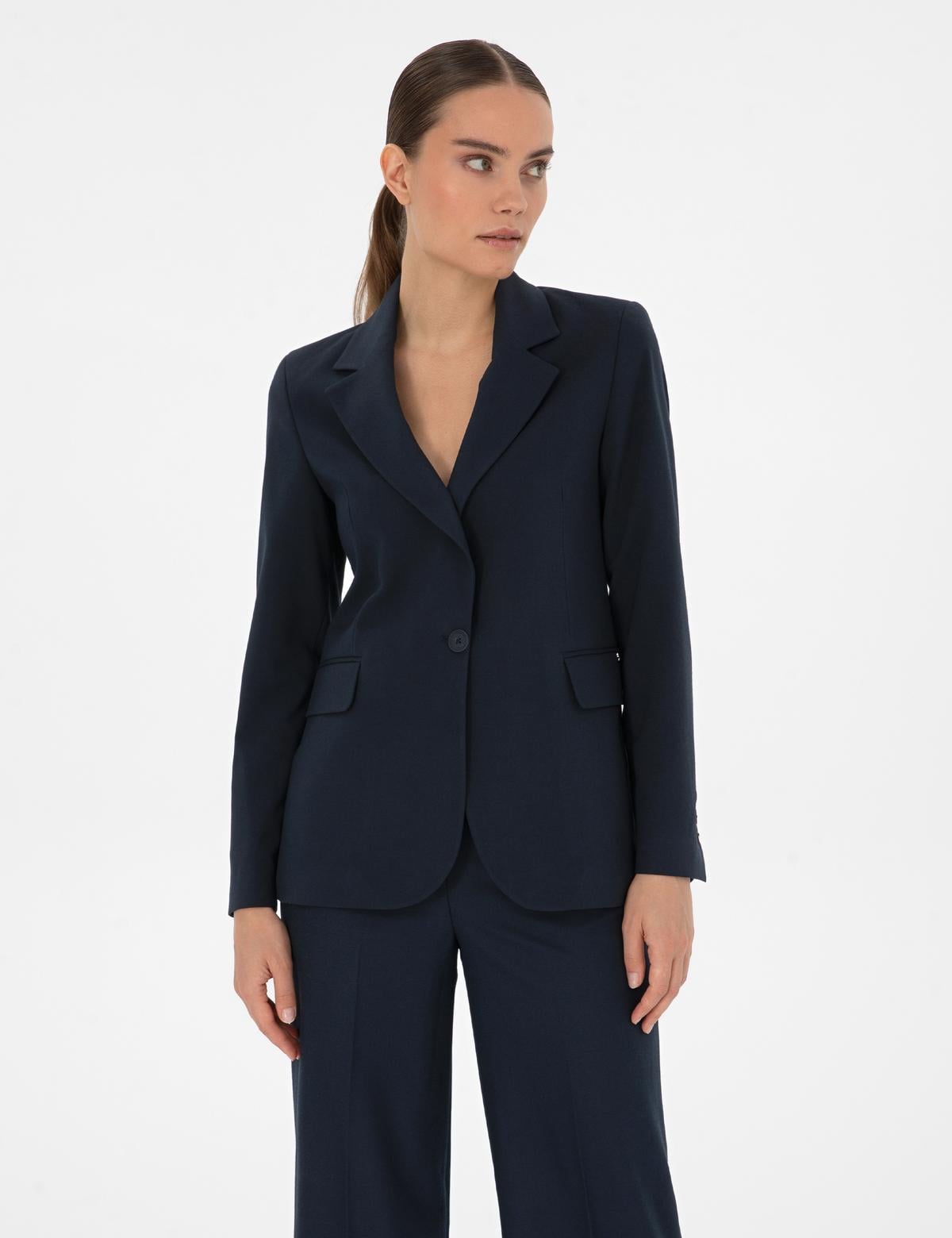 Lacivert Slim Fit Ceket - 50319423012