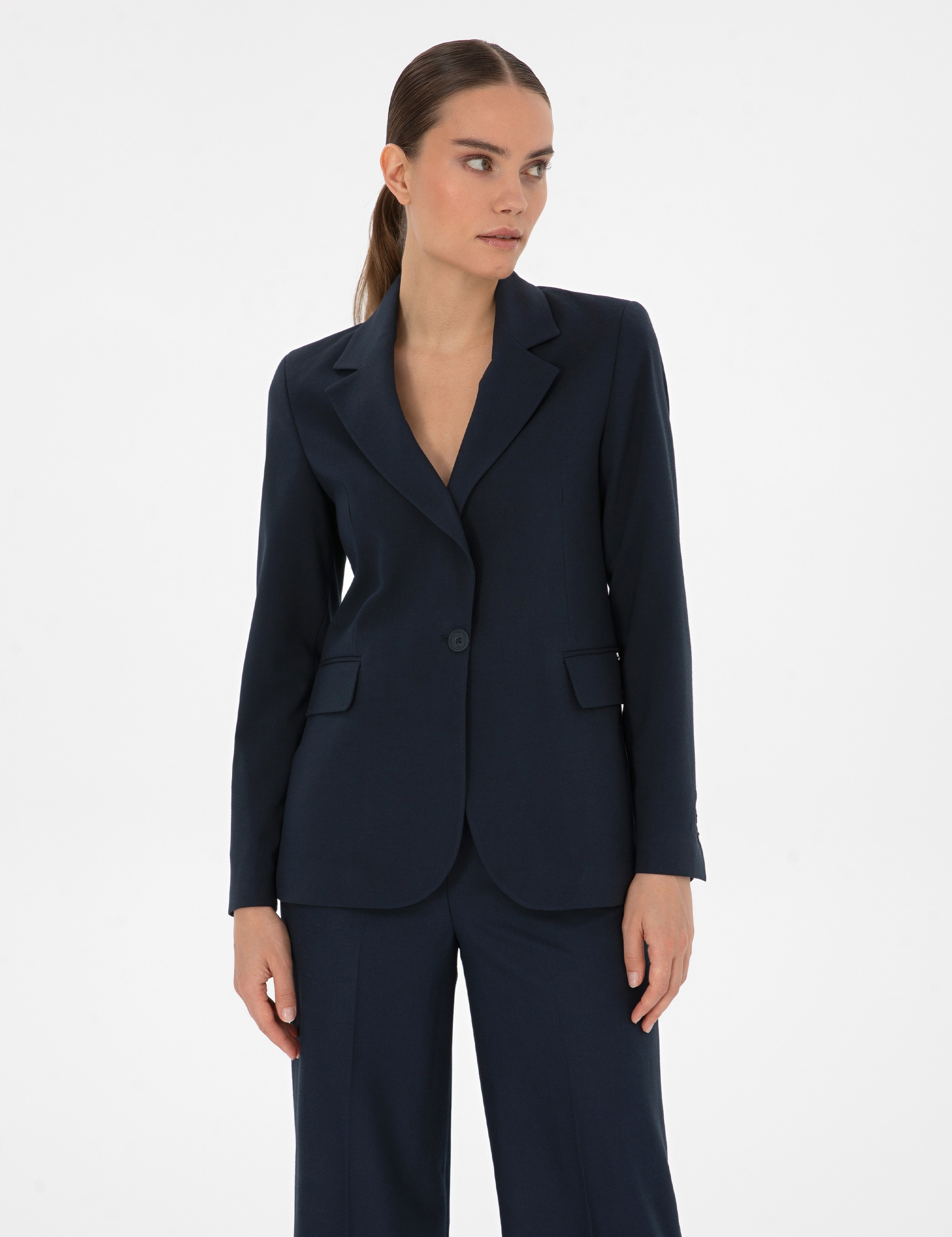 Lacivert Slim Fit Ceket - Image 3