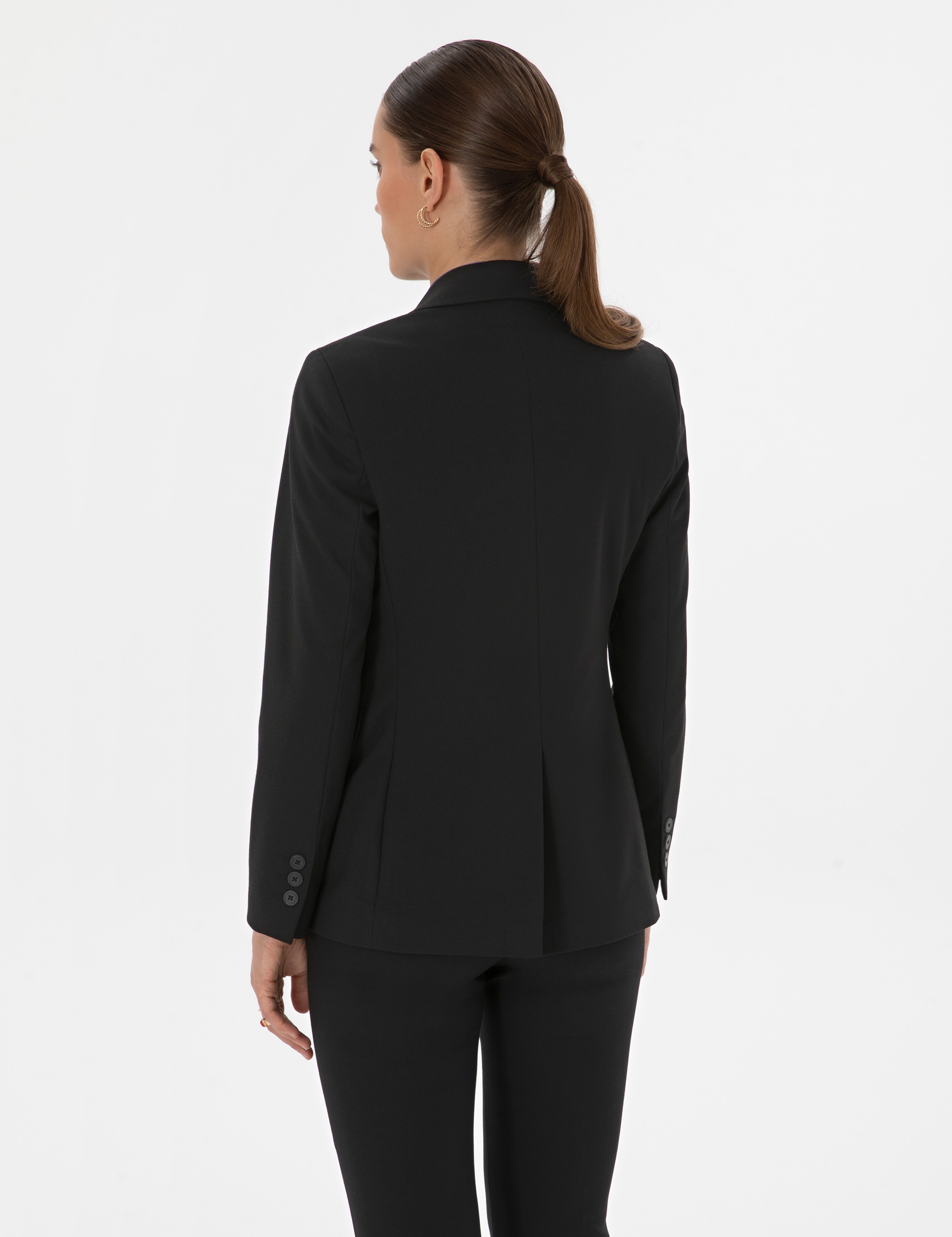 Siyah Slim Fit Ceket - Image 5