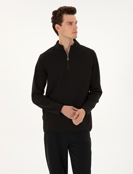 Siyah Regular Fit Sweatshirt - 50313749017