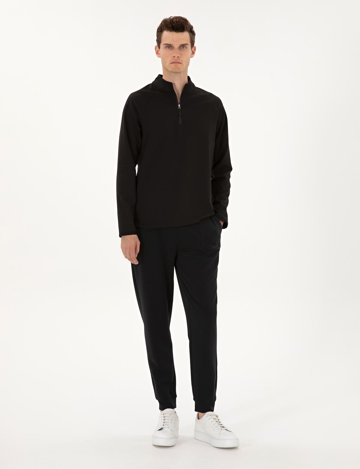 Siyah Regular Fit Sweatshirt - 50313749017