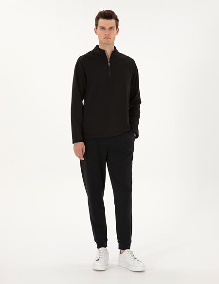 Siyah Regular Fit Sweatshirt - 50313749017