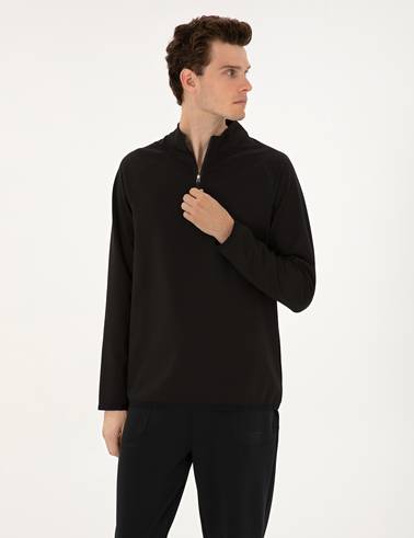 Siyah Regular Fit Sweatshirt