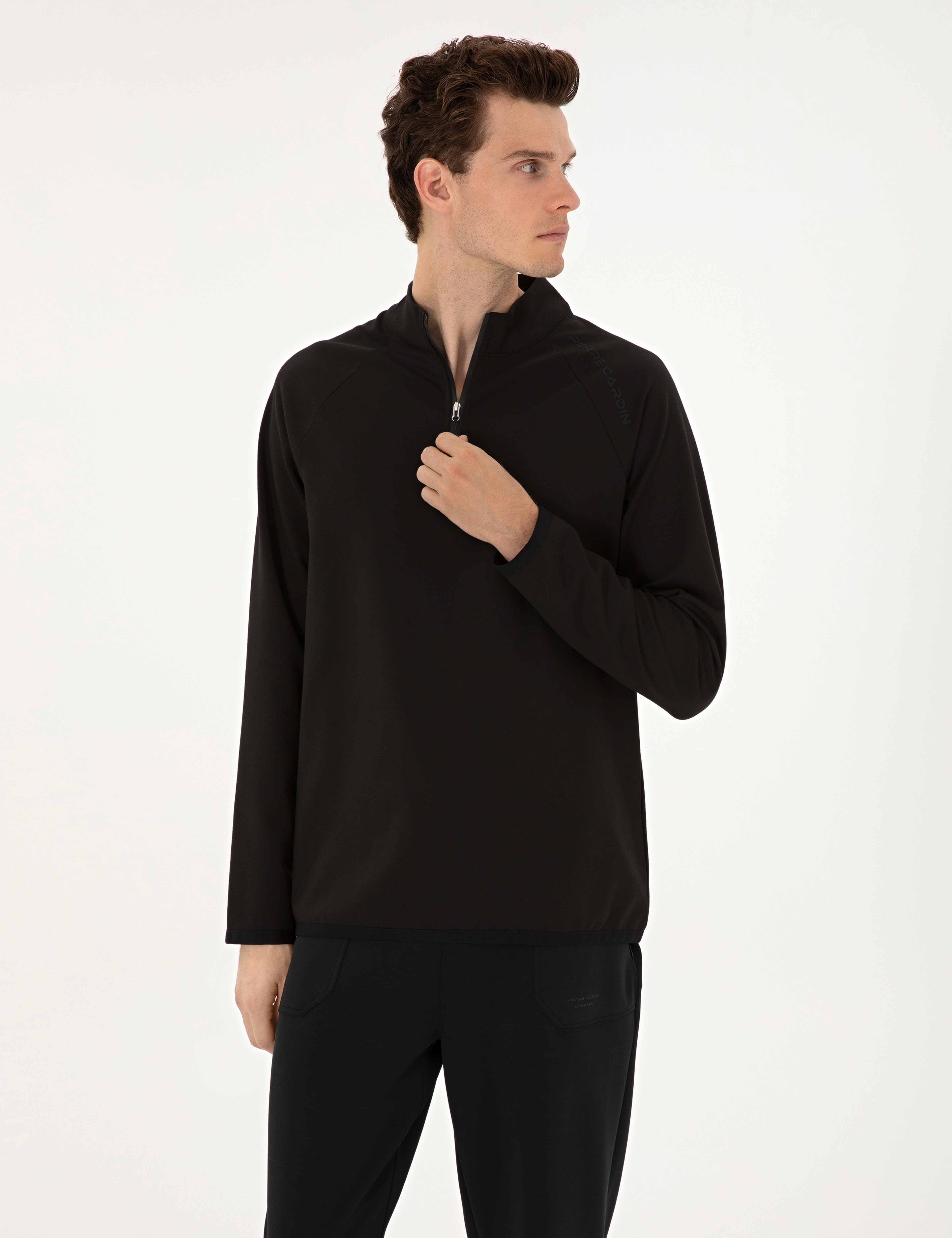 Siyah Regular Fit Sweatshirt - Image 3