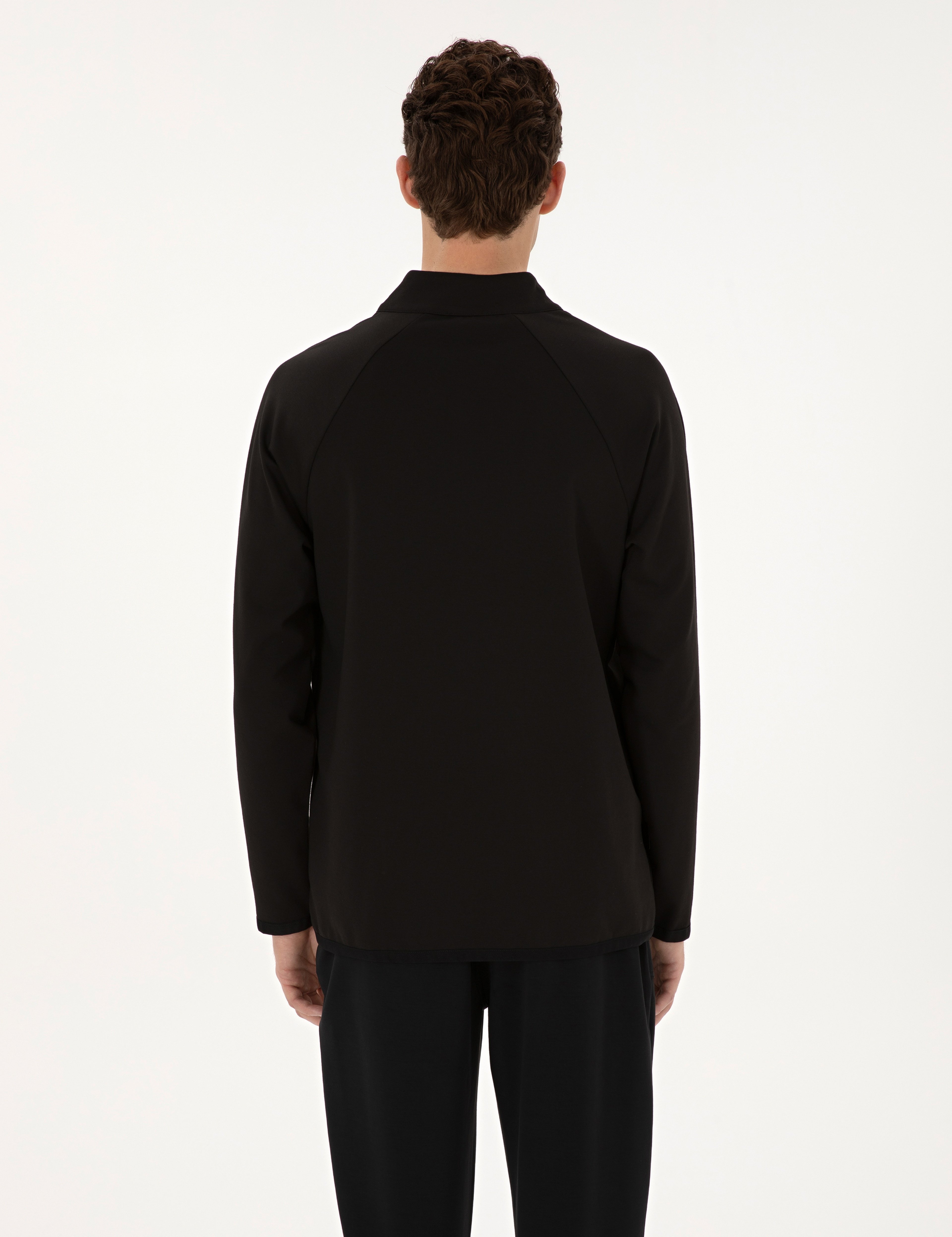 Siyah Regular Fit Sweatshirt - Image 5