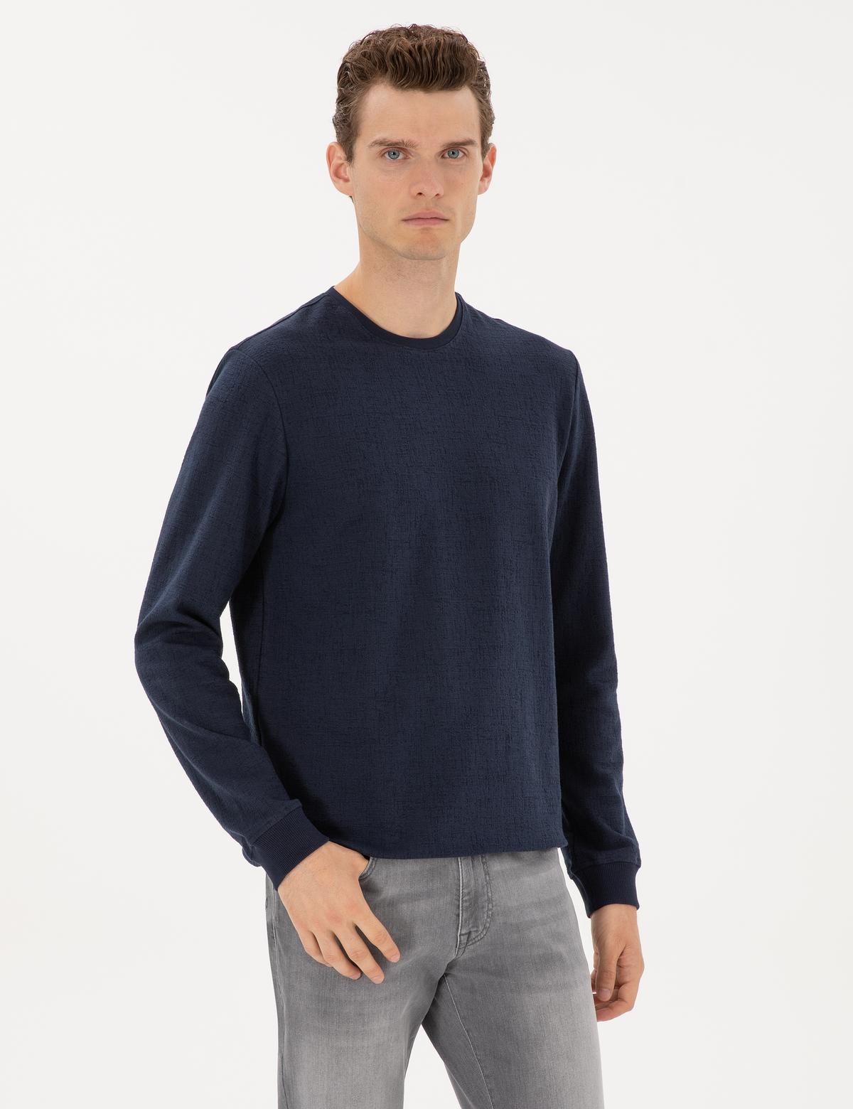 Lacivert Regular Fit Sweatshirt