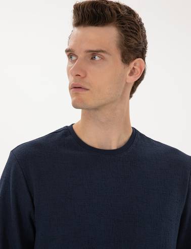 Lacivert Regular Fit Sweatshirt