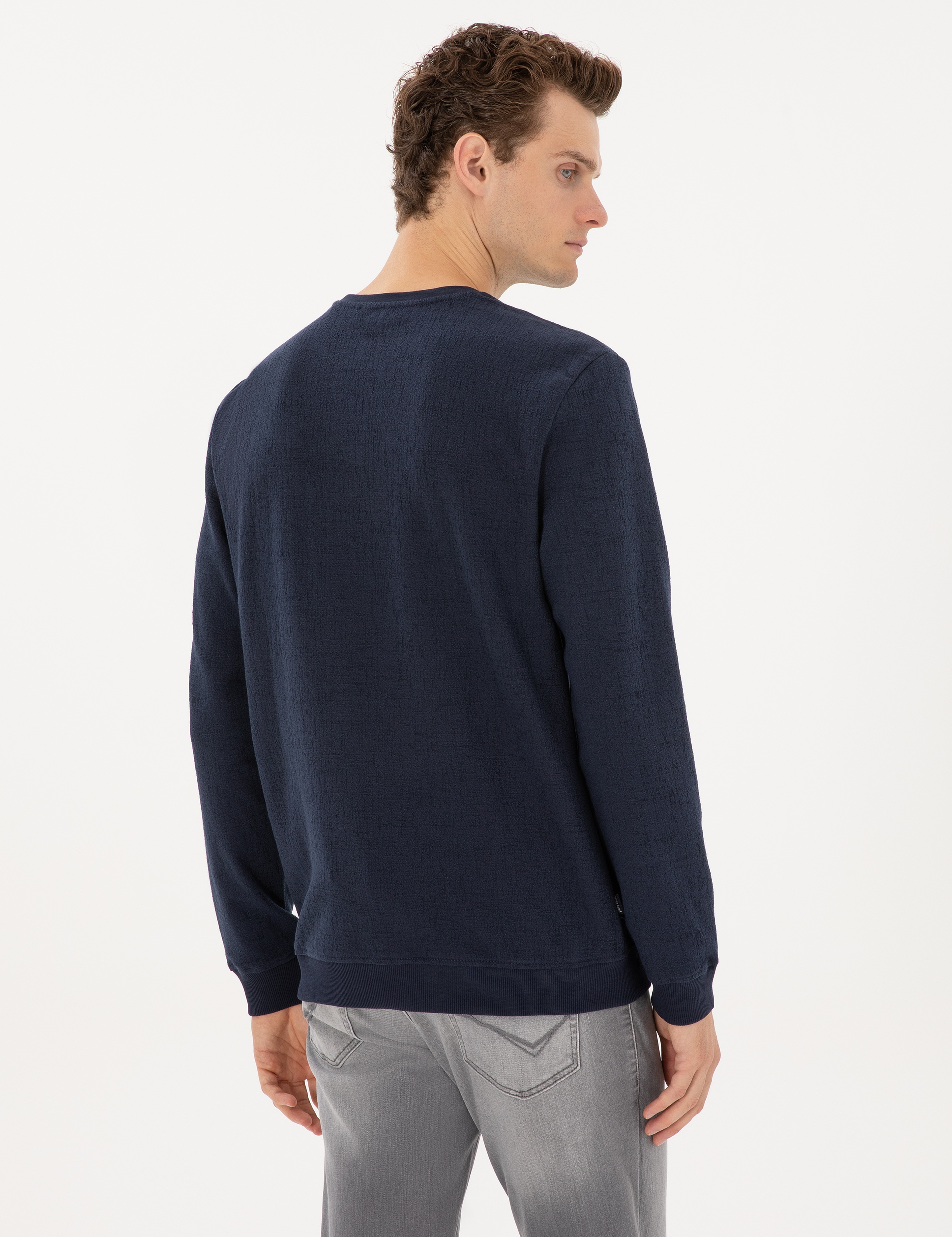 Lacivert Regular Fit Sweatshirt - Image 5