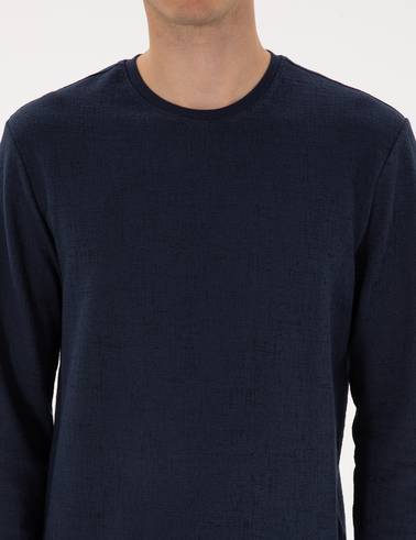 Lacivert Regular Fit Sweatshirt