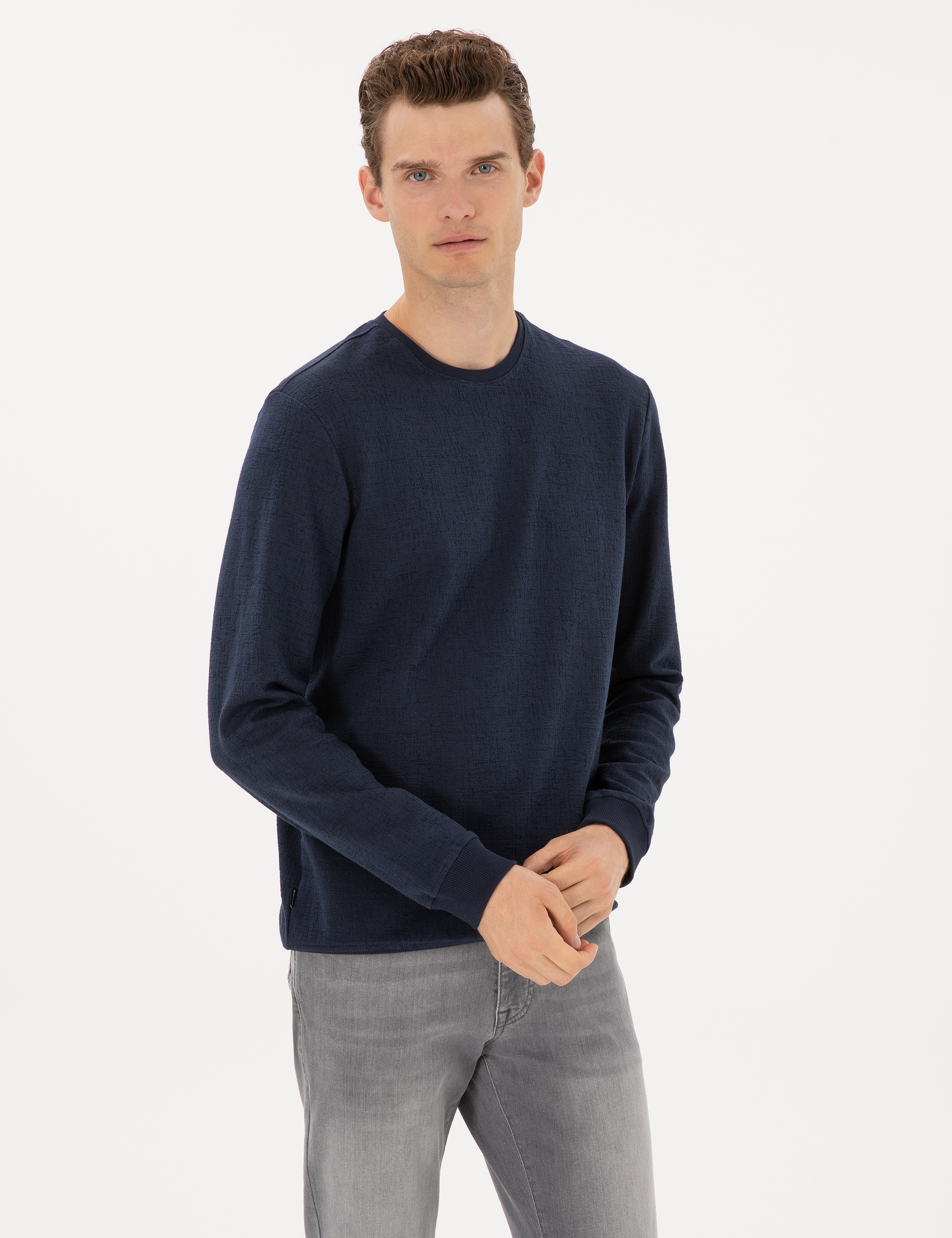 Lacivert Regular Fit Sweatshirt - Image 3