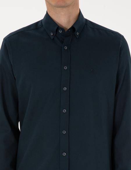 Lacivert Regular Fit Uzun Kollu Gömlek - 50316736015